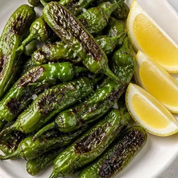 5-Minute Blistered Shishito Peppers with Flaky Salt blistered shishito peppers