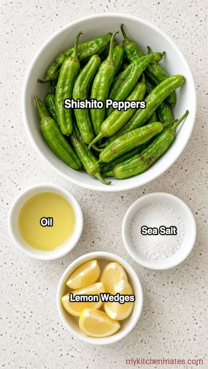 5-Minute Blistered Shishito Peppers with Flaky Salt Ingredients