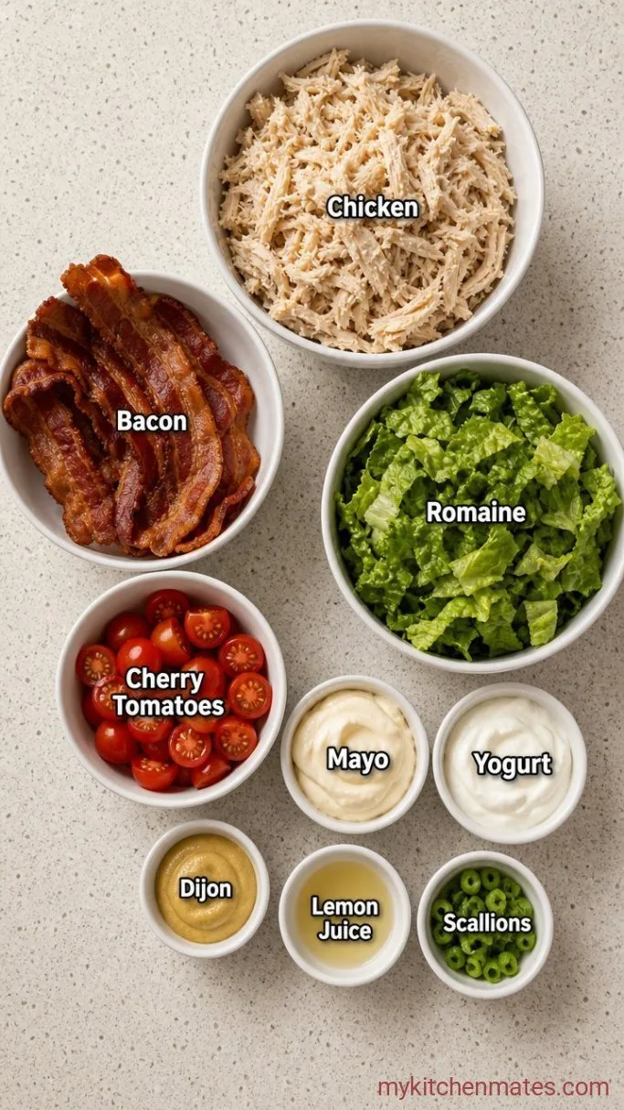Creamy BLT Chicken Salad Ingredients