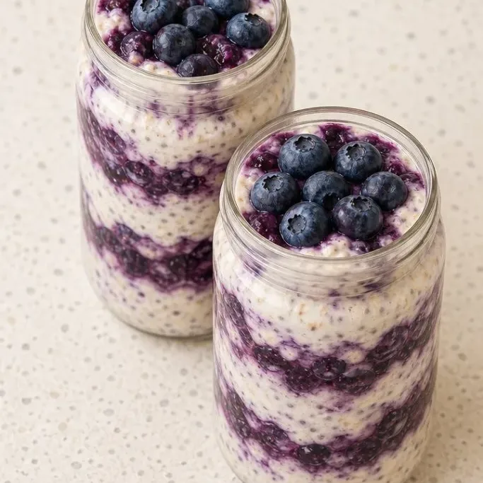 5-Minute Blueberry Cheesecake Overnight Oats Blueberry Cheesecake Overnight Oats