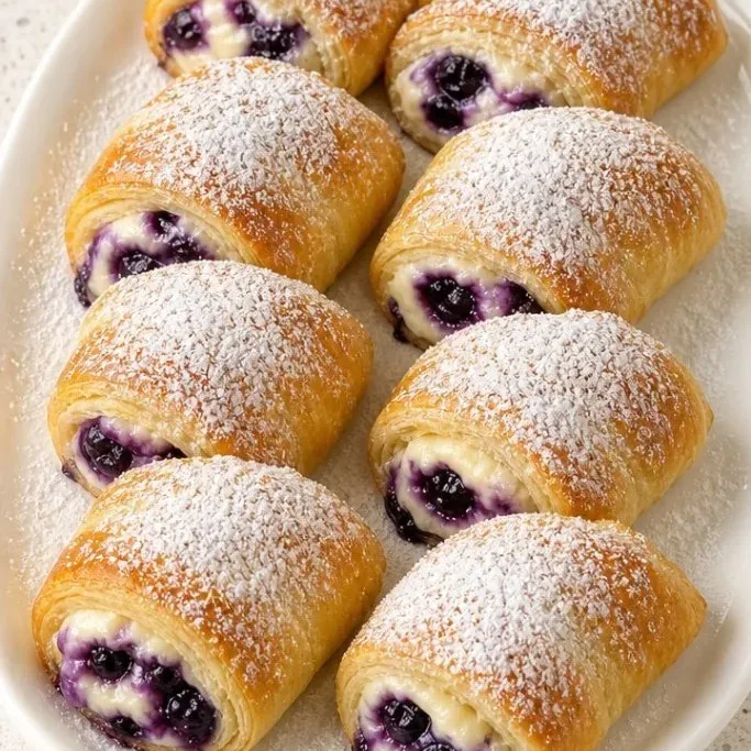 Quick Blueberry Cheesecake Rolls (with Crescent Dough) Blueberry Cheesecake Rolls