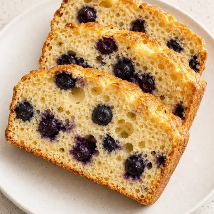 Blueberry Cottage Cheese Cloud Bread