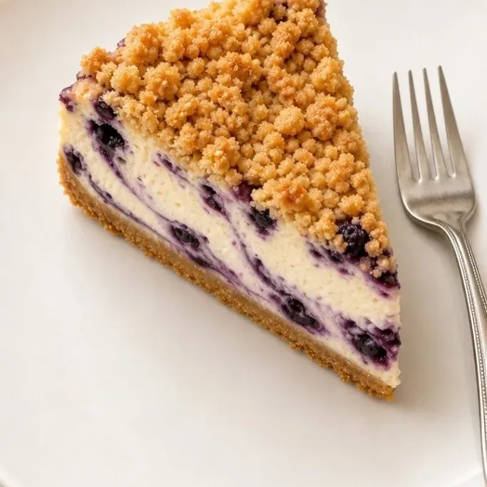 Blueberry Crumble Cheesecake