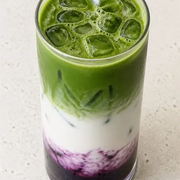Blueberry Matcha Latte Blueberry Matcha Latte