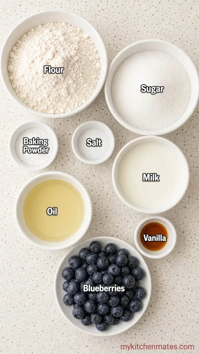 2-Minute Blueberry Mug Cake Ingredients