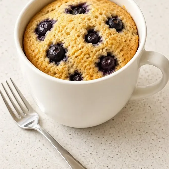 2-Minute Blueberry Mug Cake Blueberry Mug Cake