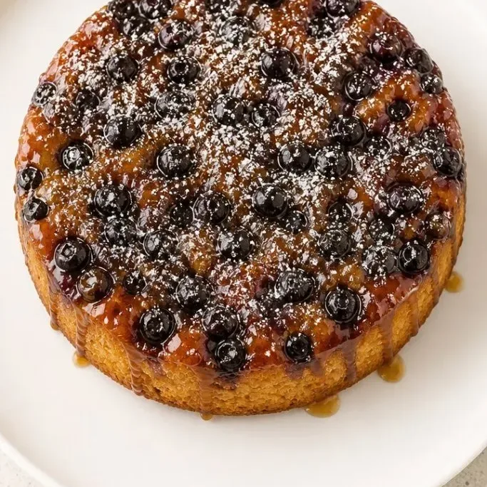Blueberry Upside Down Cake with Caramelized Top Blueberry Upside Down Cake