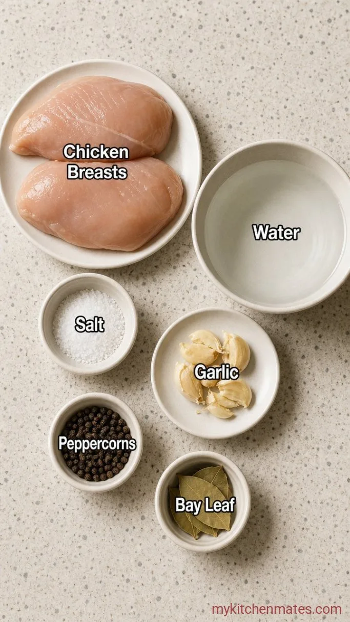 Juicy Boiled Chicken Breast (Ready in Under 20 Minutes) Ingredients