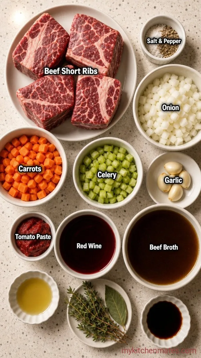 Braised Boneless Beef Short Ribs Ingredients