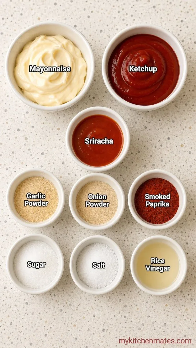 Creamy Boom Boom Sauce (Ready in 5 Minutes) Ingredients