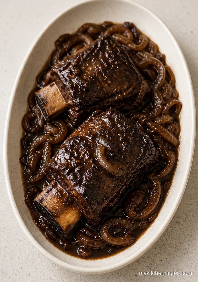 Braised Beef Short Ribs with Onions