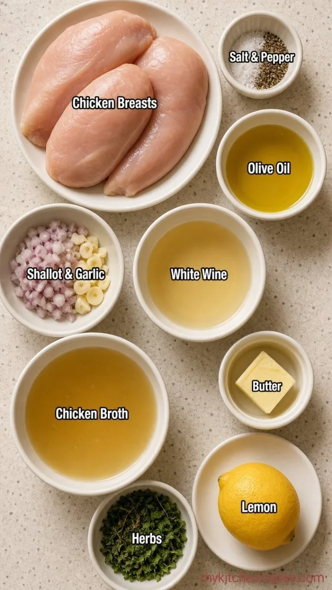 Juicy Braised Chicken Breast Ingredients
