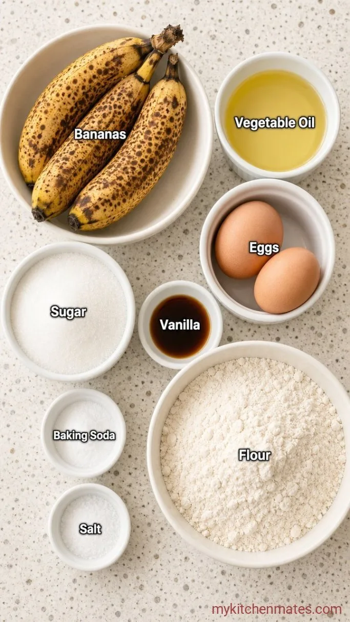 Set It and Forget It: Bread Machine Banana Bread Ingredients