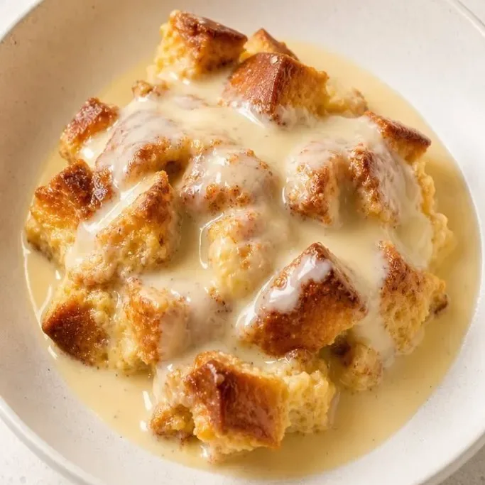 Custardy Brioche Bread Pudding with Vanilla Sauce Brioche Bread Pudding