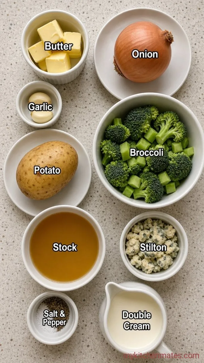Creamy Broccoli and Stilton Soup (Ready in 35 Minutes) Ingredients