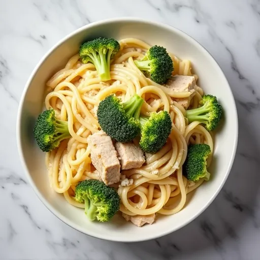 Broccoli and Three-Cheese Chicken Alfredo