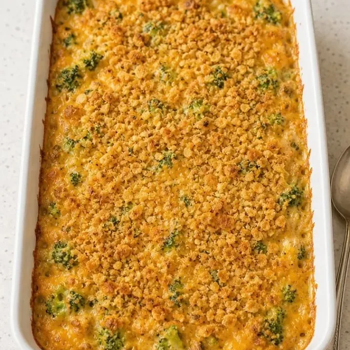 Creamy Broccoli Casserole with Ritz Crackers Broccoli Casserole With Ritz Crackers