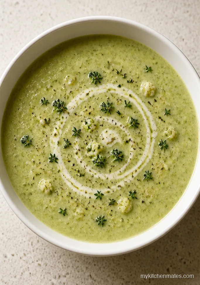 Broccoli Cauliflower Soup with Thyme