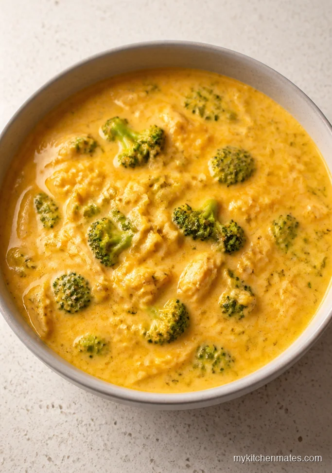 Broccoli Cheddar Chicken Soup