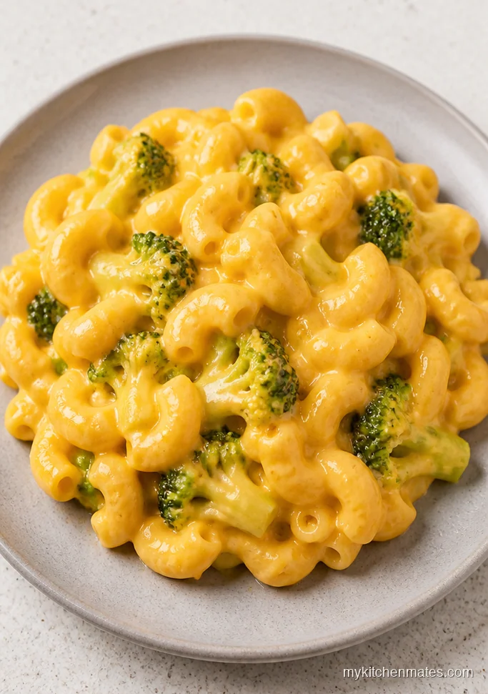 Broccoli Cheddar Crockpot Mac and Cheese