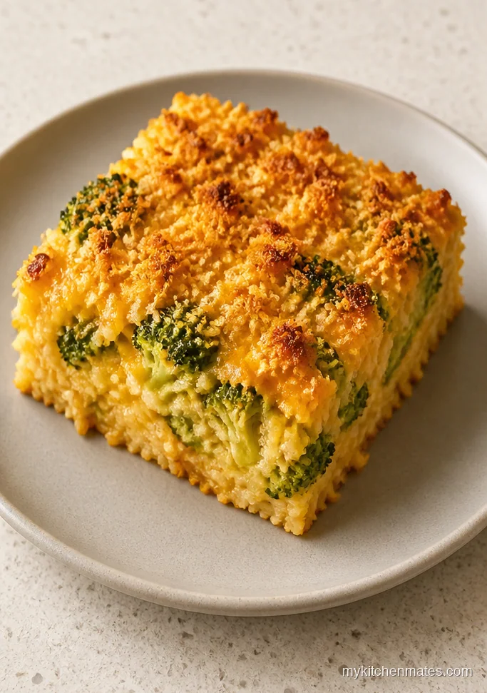 Broccoli Cheddar Rice Bake