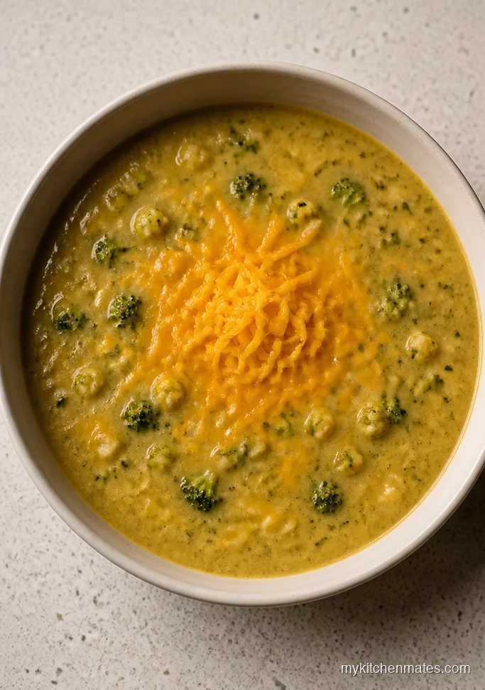 Broccoli Cheddar Soup with Cauliflower