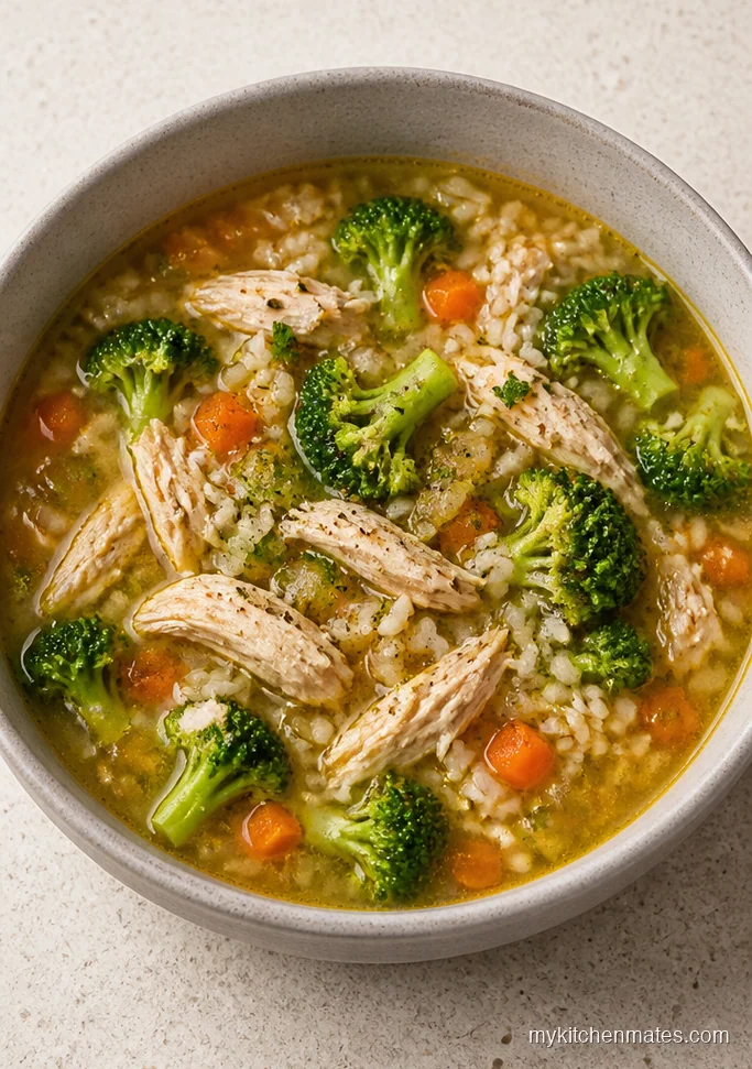 Broccoli Chicken Soup with Rice