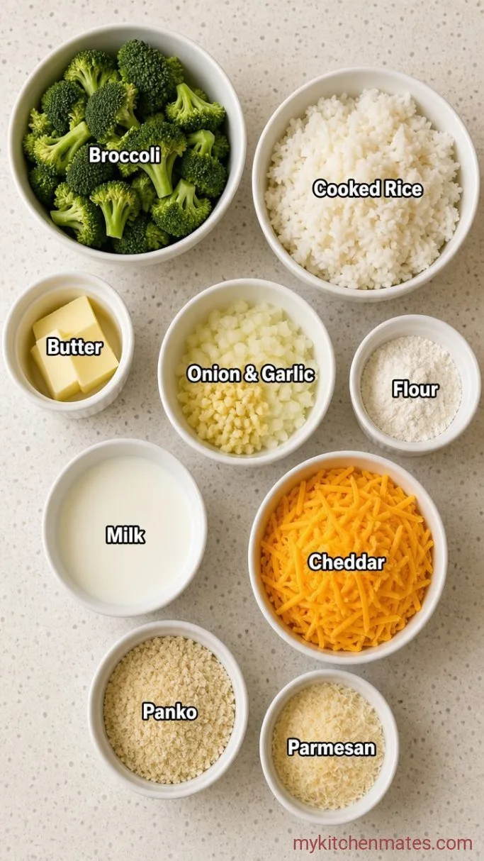 Creamy Broccoli Rice Casserole with Crispy Topping Ingredients