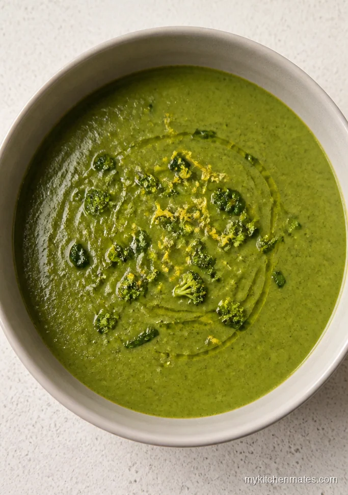 Broccoli Spinach Soup with Lemon