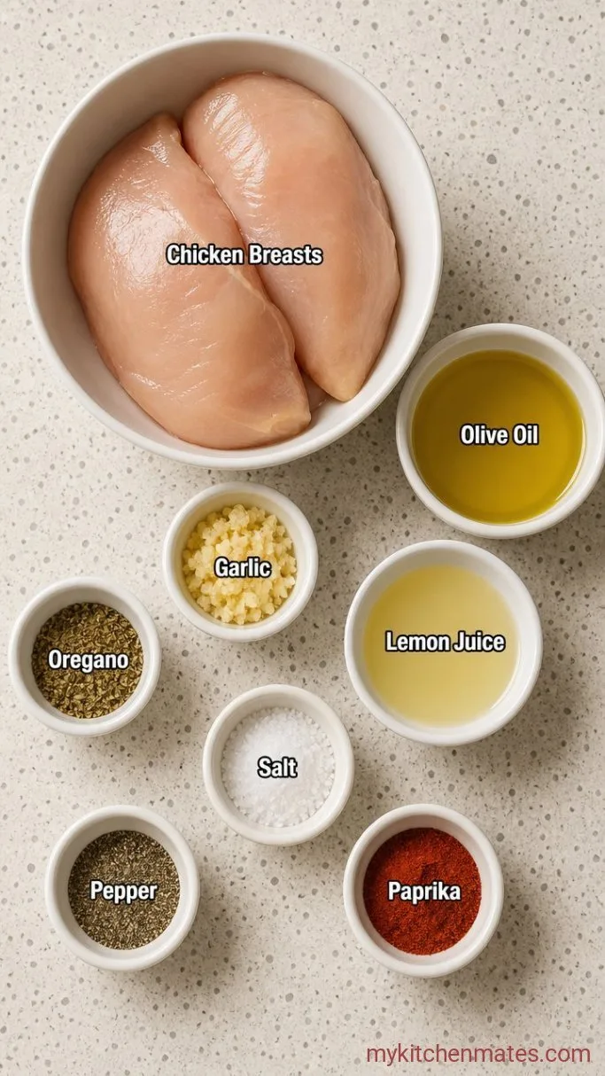 15-Minute Juicy Broiled Chicken Breasts Ingredients