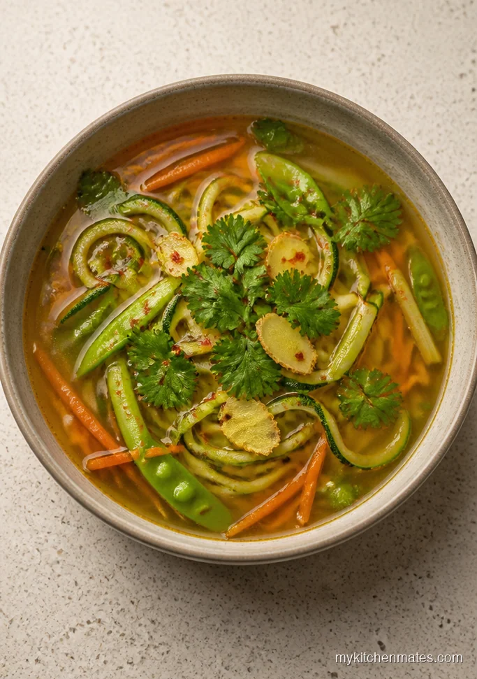 Brothy Ginger Lemongrass Vegetable Soup