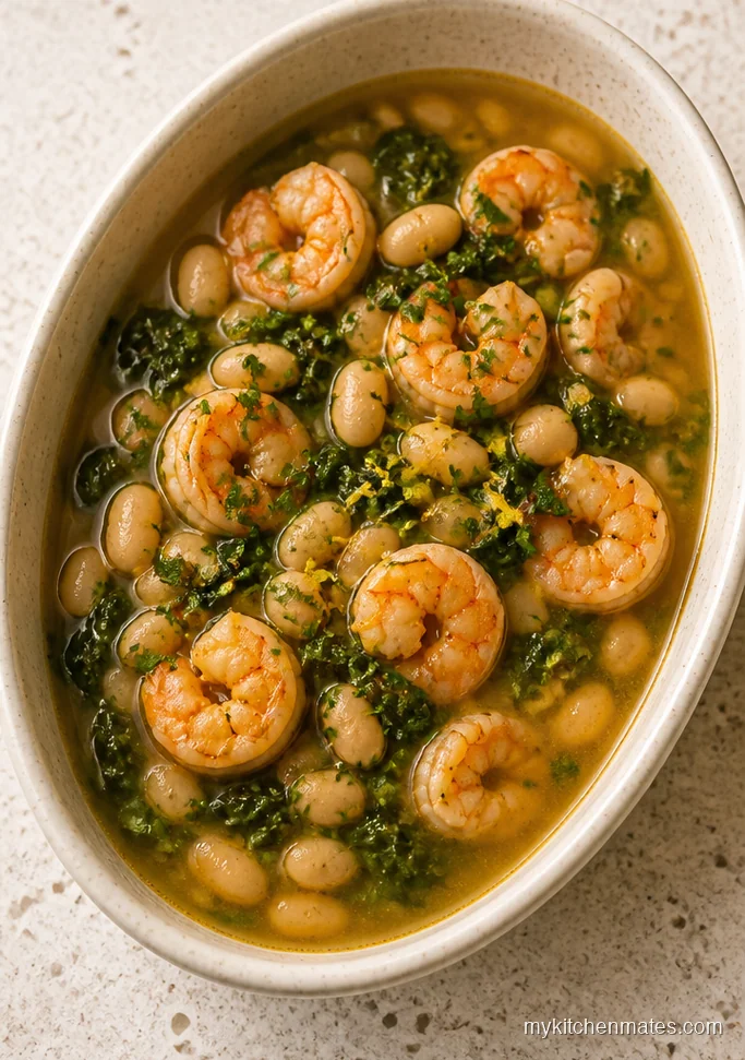 Brothy Shrimp White Bean Soup