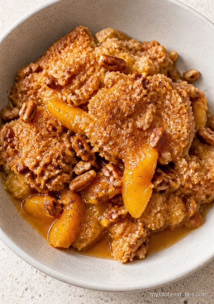 Brown Butter Peach Dump Cake