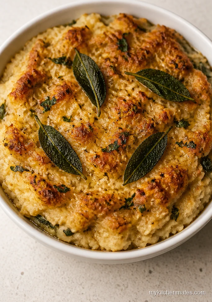 Brown Butter Sage Mashed Potato Casserole