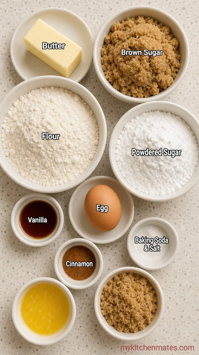 Chewy Brown Sugar Pop Tart Cookies Ingredients