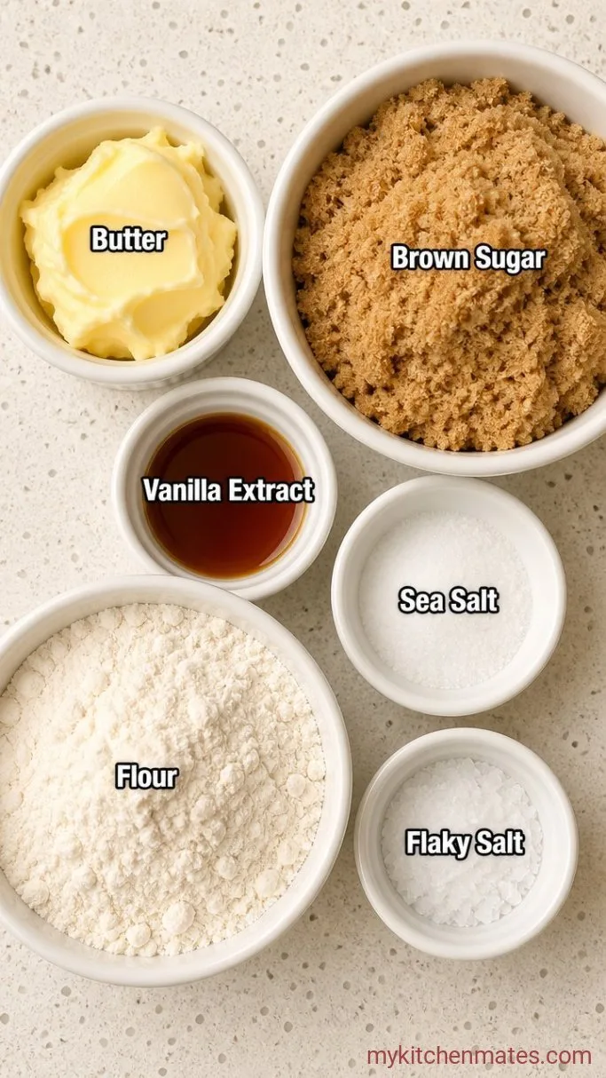 Crisp and Buttery Brown Sugar Shortbread Cookies Ingredients
