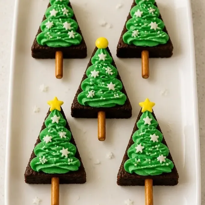 Festive Brownie Christmas Trees Brownie Christmas Tree