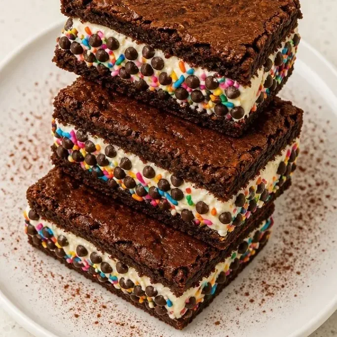 Fudgy Brownie Ice Cream Sandwiches Brownie Ice Cream Sandwiches