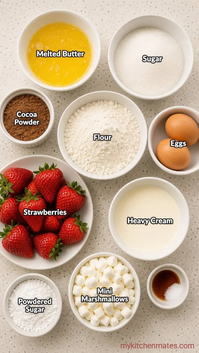 Brownie Santa Hats (A Simple Holiday Treat) Ingredients