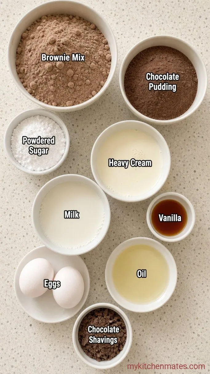 Layered Brownie Trifle Ingredients
