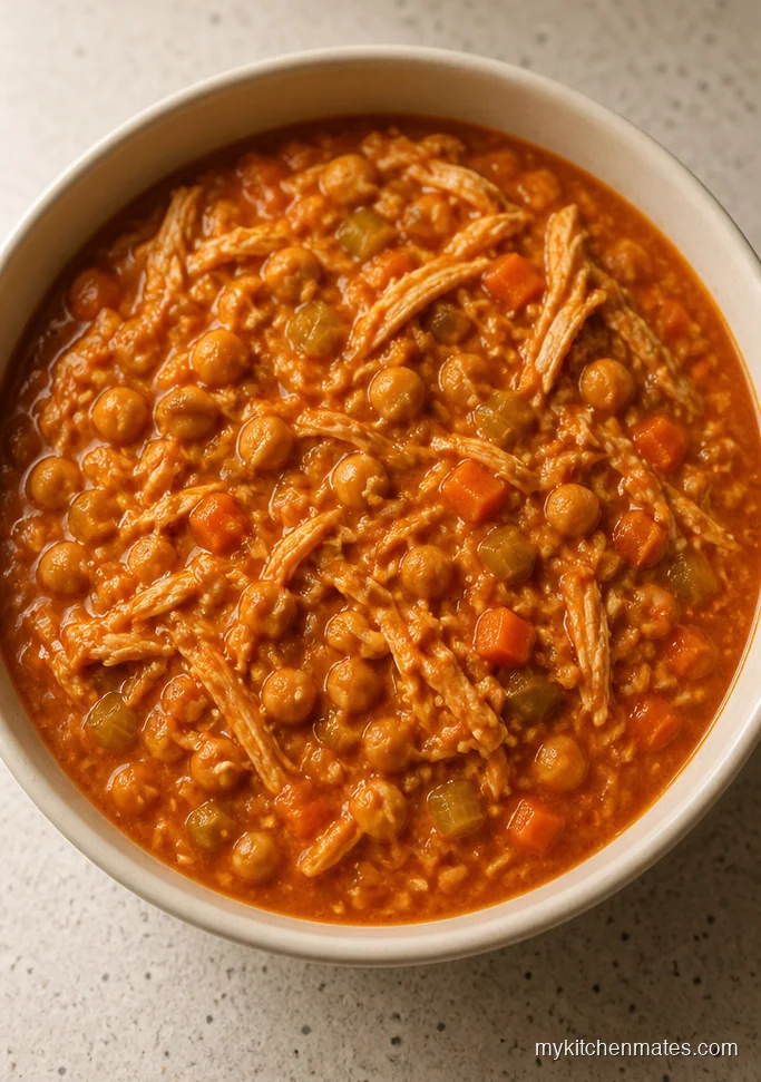 Buffalo Chicken and Chickpea Chili