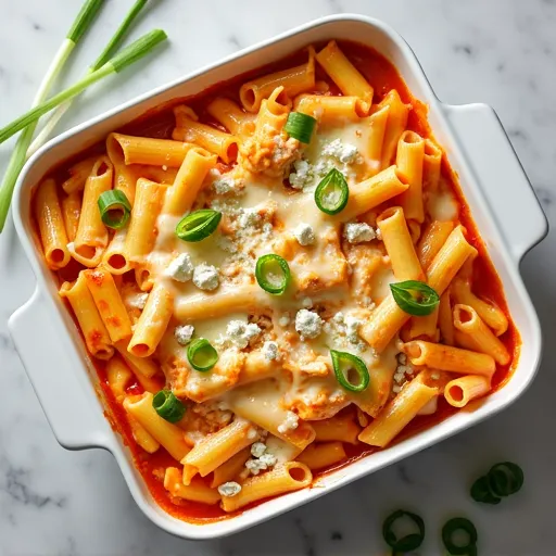 Buffalo Chicken Baked Ziti