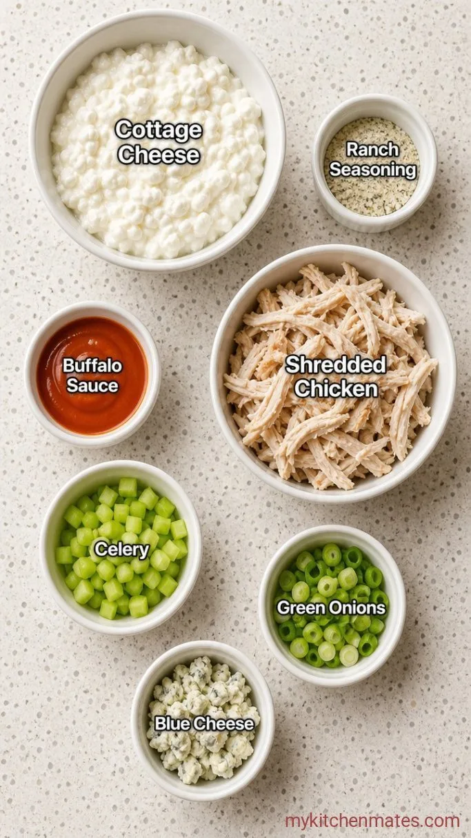 Buffalo Chicken Cottage Cheese Bowl (High-Protein, 5-Minute) Ingredients
