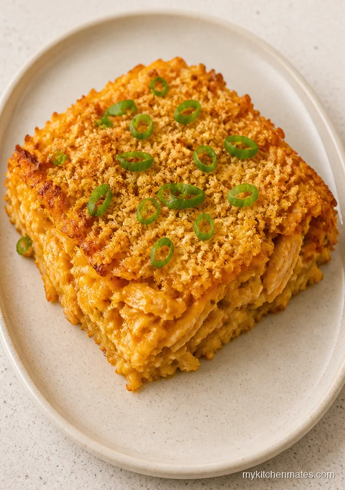 Buffalo Chicken Hash Brown Casserole