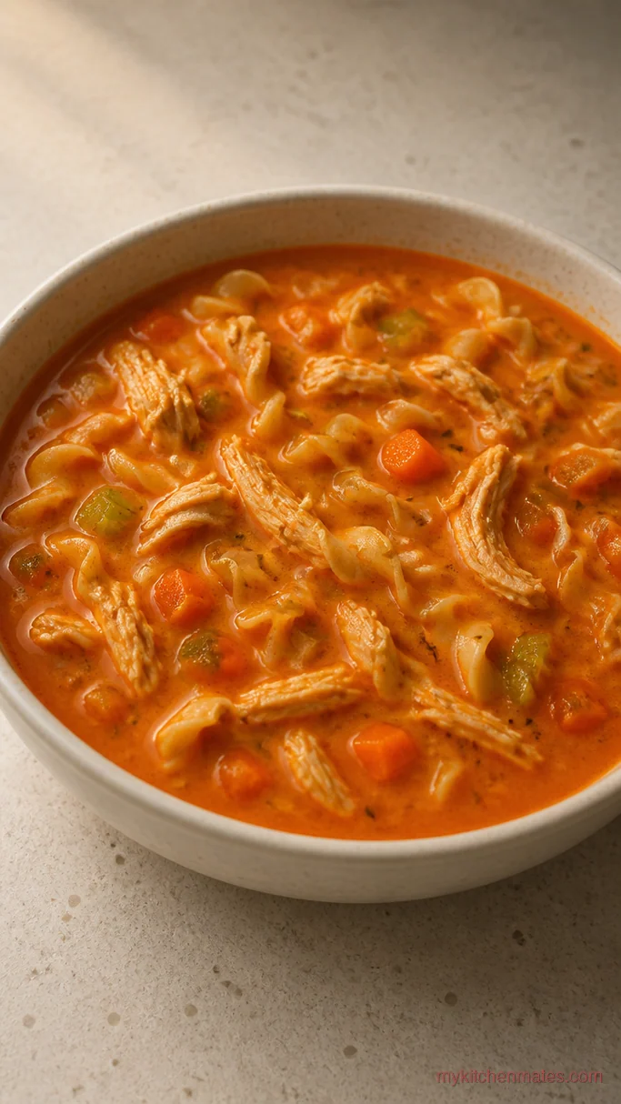 Buffalo Chicken Noodle Soup