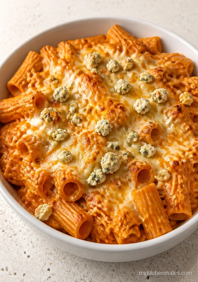 Buffalo Chicken Pasta Bake