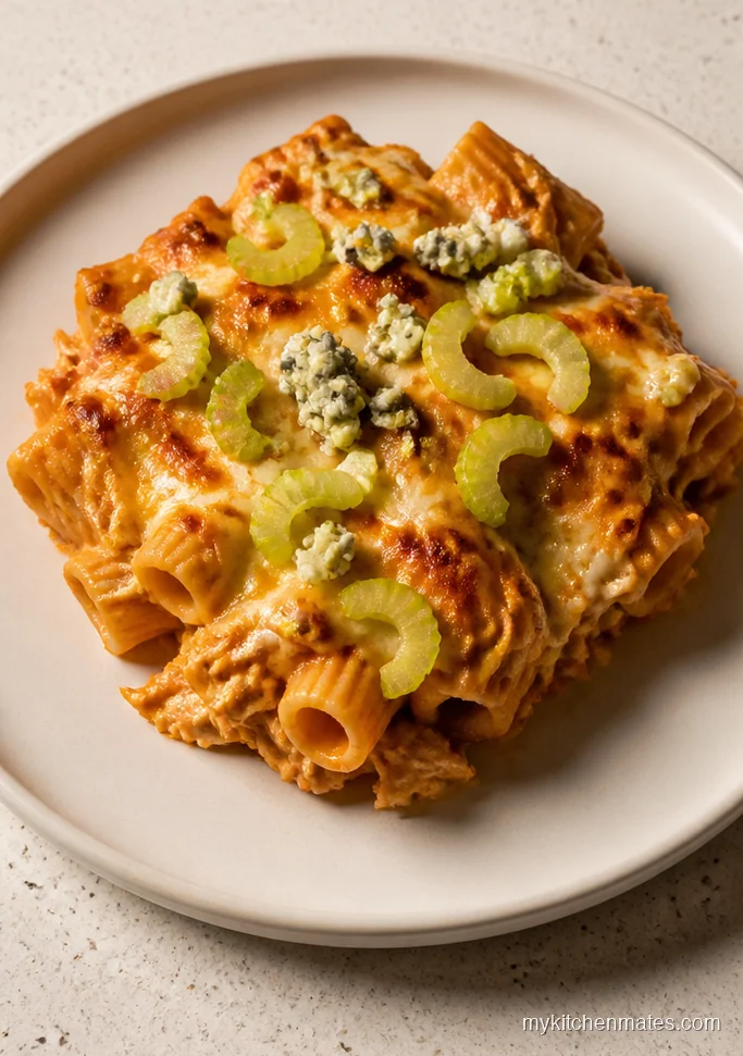 Buffalo Chicken Pasta Bake