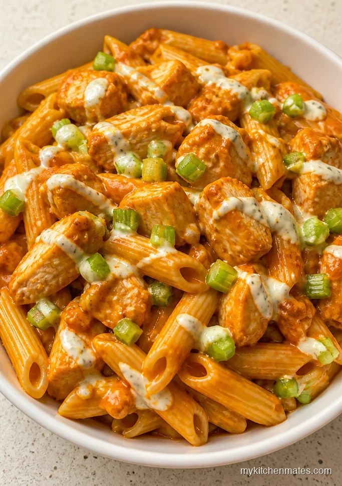 Buffalo Chicken Pasta with Ranch