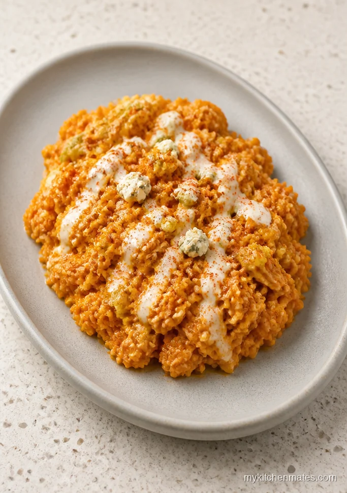 Buffalo Chicken Quinoa Crock Pot Casserole