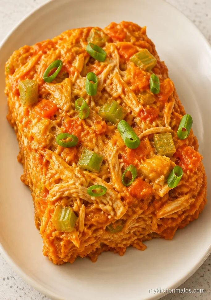 Buffalo Chicken Spaghetti Squash Casserole